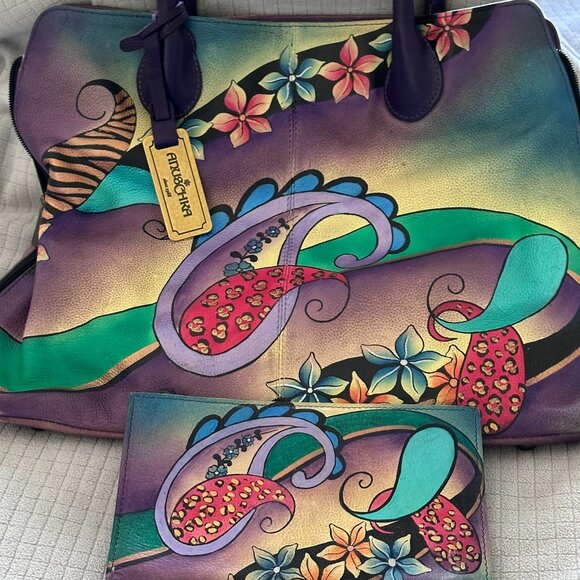 Anuschka leather bag (#9) - Picture 3 of 6